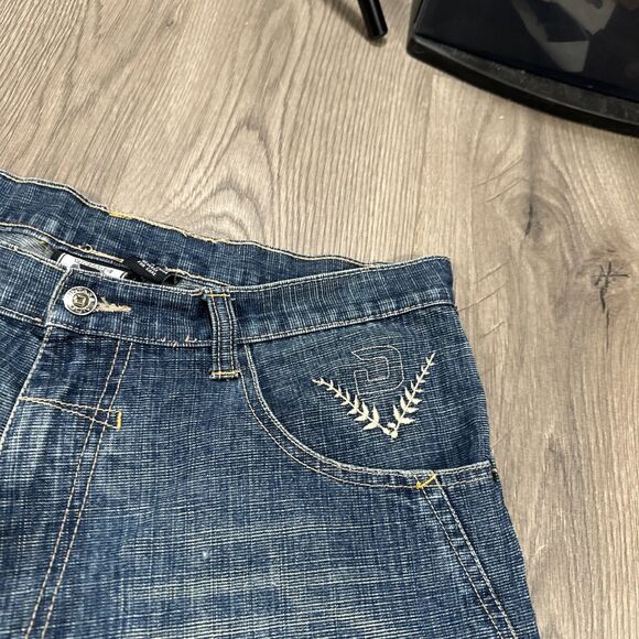 Vintage Don Blue Denim Shorts Men’s Embroidered Baggy Y2K Size 34 - Picture 7 of 9
